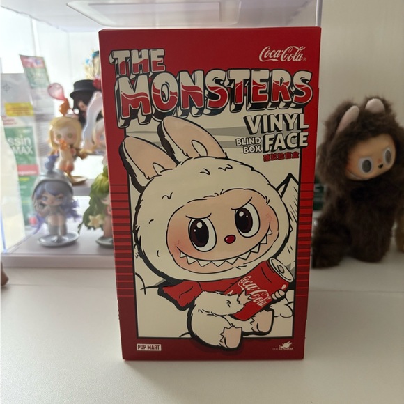 AUTHENTIC Pop Mart LABUBU COCA COLA Series Vinyl Face Plush - HAPPY FACTOR - Picture 2 of 6